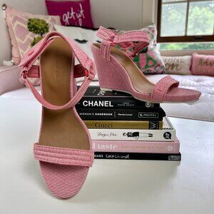 Lacoste Women's Karoly 2 Red Wedge Sandal, 7, NWOT.